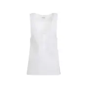 [Saint Laurent] Saint Laurent-White Cotton Top-Donna 40 IT