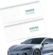 Car Garbage Bags Stick-On Car Trash Bags | 20/40 Pieces Leakproof Vomit Bags for Car, Waterproof Poop Bags | Heavy Duty, Easy to Stick Portable Garbage Bags for Home