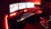 Gift For Gamer GAMING COMPUTER DESK Decoration LED Accent Lighting Bars kit