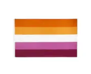 150x90CM Sunset Lesbian Flag LGBT Rainbow Pride Mardi Gras Party Heavy Duty New