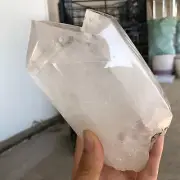 1019g Natural white transparent Clear Quartz Crystal Cluster Mineral HealingC128