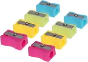 SEWACC Mini Pencil Sharpeners Bulk Pack 72pcs Plastic Handheld Sharpeners Boys and Girls' Stationery Random Color