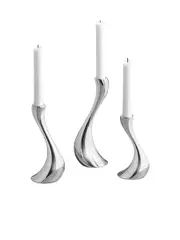 Georg Jensen | Cobra Candleholder Set in Polished Stainless Steel | The UNDONE