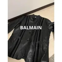 在飛比找蝦皮購物優惠-BALMAIN PARIS 小羊皮夾克 外套皮衣