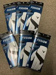 6 Callaway Fusion XXL Men's Golf Glove Worn On Left Hand New