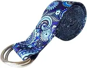 6ft Yoga Stretching Strap Pri ed Cotton Exercise Strap Adjustable Fitn Physical ibili Strap with Metal Ring