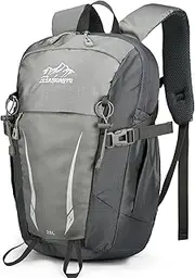 Outplea 15L Small Hiking Backpack for Men Women, Waterproof Sports Backpack Rucking Rucksack, Breathable Walking Backpacks, Lightweight Travel Backpacks for Outdoor