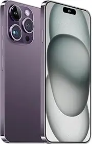 yowsley Unlocked Android Phone A15 PROMAX Android 13 Cell Phone with Dynamic Island 6GB+256GB 6800mAh,Fast Charging,HD Screen 48MP+108MP Camera Cell Phone with 5G Dual SIM Smart Phone (Purple)