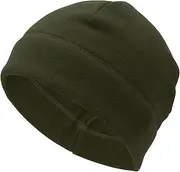 [X AUTOHAUX] Cycling Hat Keep Warm Ear Protection Hard Hat Liner Polar Fleece Fabric Green 27x18cm 1 Pc