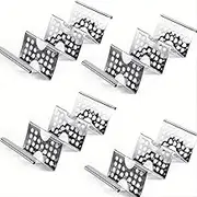 AIMALL 4PCS W-Shaped Stainless Steel Taco Holder Racks, Durable Pancake Stand with Mesh Design, Easy-to-Clean Triangular Structure, 8.1"x3.9"x2.4"
