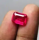 Natural Red Ruby Emerald Shape 2.80 Ct Certified Loose Gemstone With Free Gift