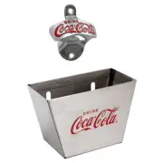 TableCraft Coca-Cola / Coke Wall Mount Bottle Opener & Cap Catcher