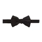 [Giorgio Armani] Giorgio Armani-Black Woven Silk Bowtie-Uomo OS OS
