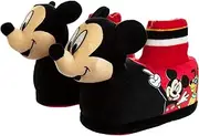 [Disney] Mickey Mouse Boys Slipper Socks | Great for Indoor | Lightweight Plush Slippers