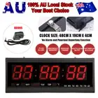 Jumbo Big LED Display 12/24H Wall Clock with Temperature Calendar Electric Clock