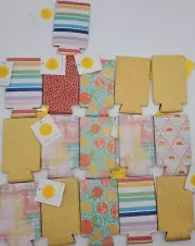 LOT OF 16 Sun Squad Slim Can Cooler Koozie Fun Colorful Summer Designs