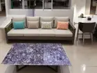 36"x24" Rectangle Amethyst Stone Dining Table Top Handmade Kitchen Slab Decors