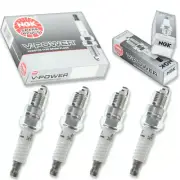 4pcs OMC AJ 14mm Hds Taper Seat NGK V-Power Spark Plugs Inboard Kit Set ti