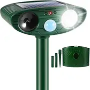 Cat Repellent, Solar Cat Deterrents for Gardens UK Pet Animal Fox Deterants Waterproof Flashing Light and PIR Motion Sensor Outdoor Farm Yard