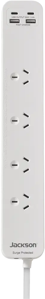 Jackson 4 Way Surgeboard 2x USB & 2x USB-C Ports