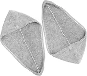 DRESSOOS 2pcs Hair Drying Cap Coral Fleece Water Absorbent Head Wraps for Quick Drying Hair for Daily Use Bathing Makeup and Travel Lightweight and Convenient