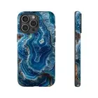 Blue Geode Crystal Rock Agate - Phone Cover Case for iPhone | Galaxy | Pixel
