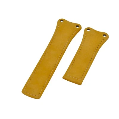 30mm Camel Leather Watch Strap For Tag Heuer McLaren Mercedes