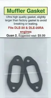 DLE-20 & DLE-20RA & DLE-40 Twin Exhaust/Muffler Gasket 2 Pack NIP