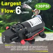 12V 70W 130PSI Water Pressure Diaphragm Self Priming Home Caravan Boat RV Pump