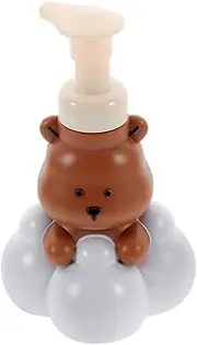 Healvian Adorable Cloud Bear Foam Bottle Press Type Foaming Dispenser for Travel Lightweight Compact Soap Pump for Shampoo Hand Wash for Families Personal Use