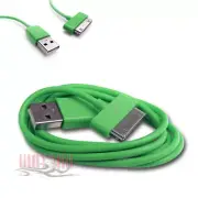 100X 10FT 30-PIN USB DATA POWER CHARGER GREEN CABLE IPHONE 4S 4 IPOD NANO IPAD