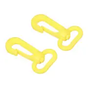 2pcs Plastic Swivel Snap Hook Lobster Clasp Buckle for Webbing Strap Yellow