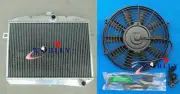 Aluminum radiator & fan for Volvo Amazon Combi P1800E B18 B20 engine 1971-1973