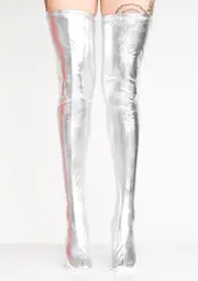 Baddie Bot Lace-Up Thigh Highs