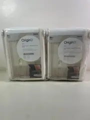 Origin21 Tori Rod Pocket 84" Light Filtering Ivory Curtain Panel (2 Pack)