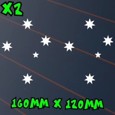 Southern Cross X2 Sticker Australia Car Decal Window Aussie Stars Flag BNS Vinyl