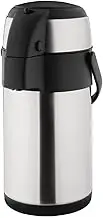 Olympia Pump Action Stainless Steel Double Wall Airpot, 2.5 Litre Capacity