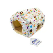 Ozzy Cages Cosy Cottage Rainbow Hearts Guinea Pig Hut