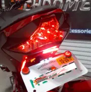 Z400 & Ninja 400 Fender Eliminator with LED Turn Signal Light Bar, Smoke Lens