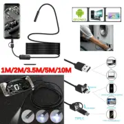 1-10M Waterproof USB Endoscope Borescope Inspection Camera For Android Phone DHS