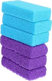 TOVINANNA 6 Pack Tools Set Foot Pumice Stone Dead Skin Remover Callus Scraper Exfoliating Sponge for Feet for Home Use or Travel Random Color