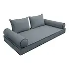 COVER ONLY Model V4 Twin Velvet Contrast Indoor Daybed Mattress Cushion AD347