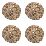 4x Rosewood 15cm Seagrass Chew/Gnaw Activity Rabbit/Ferret Pet Fun Ball L NTRL