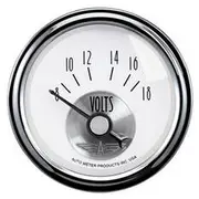 Autometer Prestige Pearl Voltmeter Electric - 2 1/16 Inch, Short Sweep, 8 - 18V, AU2094