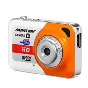 Digital Camera X6 Portable Camera Keychain, Ultra Mini High Denifition Kids Camera Mini DV with 32 GB Memory Card, Orange