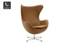 Matt Blatt Arne Jacobsen Egg Chair Premium Replica (Brown Bonded Leather),