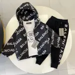 BALENCIAGA4523 新款兒童字母連帽外套休閒童裝