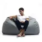 Bean Bag Chair Cover (No Filler) Large Home Furniture Light Luxury Pu Faux Le...