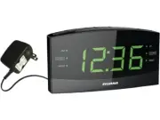 SYLVANIA SCR1989BT 1.8" Jumbo Digit Clock with AM/FM Radio, Bluetooth and Dual A