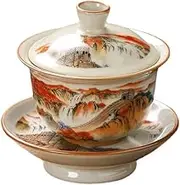 MINBIV Ceramic covered high-end Kung Fu tea set, tea making bowl, coffee bowl. Home office 4.3OZ (4)